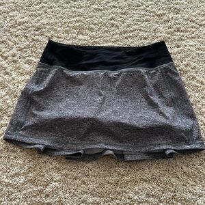 Lululemon gray pace rival skirt size 4 regular